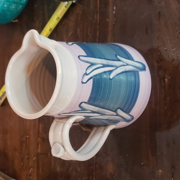 Signed Pottery Pitcher - Picture 4 of 6